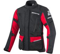 Bogotto Tampar Tour impermeabile Giacca tessile moto, nero/rosso, Taglia L