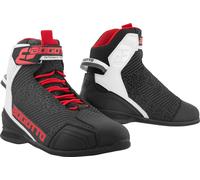 Bogotto Tokyo Scarpe da moto traforate, nero/bianco/rosso, Taglia 40