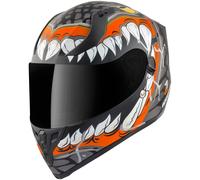 Bogotto V128 Naga Casco, nero opaco/arancione, Taglia XL