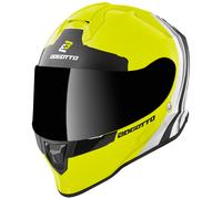 Bogotto V151 Wild-Ride Casco, nero-bianco-giallo, taglia XL per maschi