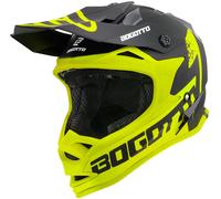 Bogotto V321 Soulcatcher Casco Motocross, nero-giallo, taglia M per maschi