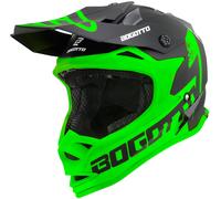 Bogotto V321 Soulcatcher Casco Motocross, nero-verde, taglia XL per maschi
