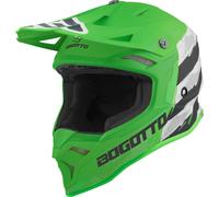 Bogotto V337 Wild-Ride casco trasversale, nero-bianco-verde, taglia M per maschi