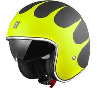 Bogotto V537 Wogi Casco Jet, nero-giallo, taglia M per maschi