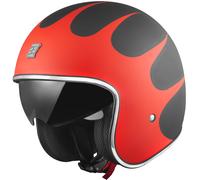 Bogotto V537 Wogi Casco Jet, nero-rosso, taglia XS per maschi