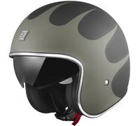 Bogotto V537 Wogi Casco Jet, nero-verde, taglia XS per maschi