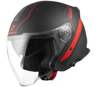 Bogotto V586 Detri Casco Jet, nero-rosso, taglia XL per maschi