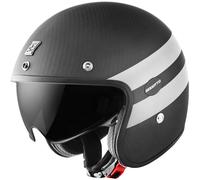 Bogotto V587 Crono Carbon Casco a reazione, nero opaco/bianco, Taglia S