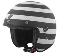 Bogotto V587 Scacchi Carbon Casco a getto, nero-bianco, taglia XS per maschi