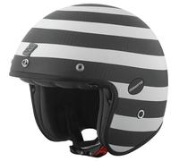 Bogotto V587 Scacchi Carbon Casco a reazione, Bianco/nero, Taglia XS