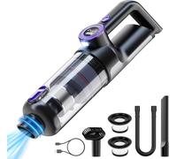 Bogseth Brushless Mini Aspirapolvere Auto Portatile 18000Pa, Aspirabriciole Senza Fili Potente, Aspira Briciole Macchina per Casa, Ufficio, Peli Di Animali, 3 * 2000mah Batteria