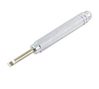 Boguish Apri cassa posteriore dell'orologio, barra di leva da 5 mm di larghezza, manico in alluminio per rimuovere la batteria, riparazione sostituzione strumenti orologiaio, Argento