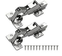 Bohaner 2 cerniere a 165 gradi per armadietti da cucina, chiusura ammortizzata, cerniere pieghevoli, silenziose, con viti di fissaggio, cerniere per ante armadio