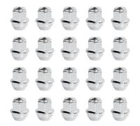 Bohaner 20 dadi esagonali per ruote M12 x 1,5, 19 mm, in lega, cromati, con estremità chiusa, M12 x 1,5, compatibili con la maggior parte delle Ford Focus, Fiesta, Fusion, Escort, Mondeo, Kuga, C-Max