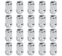 Bohaner 20 dadi esagonali per ruote M12 x 1,5, 19 mm, in lega, cromati, con estremità chiusa, M12 x 1,5, compatibili con la maggior parte delle Ford Focus, Fiesta, Fusion, Escort, Cougar, C-Max