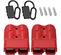Bohaner Anderson - Connettore a scollegamento rapido per batteria, 175 A, 600 V, con tappi di avvio in gomma dura, connettori di alimentazione modulari, kit di spina rapida Anderson (rosso 175 A +