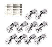 Bohaner Cerniere per armadietti, 10 cerniere nascoste a 90 gradi con viti, cerniere a chiusura ammortizzata per ante dell'armadio della cucina