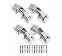 Bohaner Cerniere per armadio, 4 cerniere da avvitare, 105 x 44 x 25 mm, nascoste per porta della cucina, 90 gradi, con viti (05 x 44 x 25 mm, 4 pezzi)