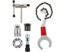 Bohaner Kit di attrezzi per la rimozione della cassetta della bicicletta, 6 pezzi, estrattore per pignoni, estrattore per cassetta della bicicletta, frusta per catene da bicicletta comuni con 5-10