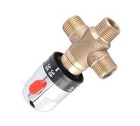 Bohaner Valvola termostatica termostatica a 3 vie in ottone solido G1/2 pollici, termostato, valvola di regolazione della temperatura per sistema doccia per lavabo, bidet doccia