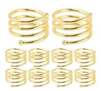 Bohany Anelli per tovaglioli in metallo, tovaglioli di stoffa - Eleganti anelli di tovagliolo - Supporto in metallo 10x per riunioni del Ringraziamento matrimonio Farning Farning Farning