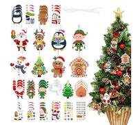 Bohany Attività Di Artigianato Per Ornamenti Natalizi - Decorazioni Bidimensionali Con Adesivi | Realizza Decorazioni Per L'Albero Di Natale - Per Adulti Albero Celebrazione Familiare Esposizione
