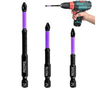 Bohany Cacciavite magnetico sostitutivo, punte magnetiche per cacciavite | Strumento di perforazione ad alta durezza - Set di cacciaviti magnetici Phillips, punte di perforazione lunghe antiscivolo