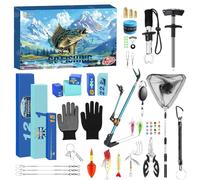 Bohany Calendario per pesci 2025, conto natalizio - 24 giorni, accessorio per la, calendario 'Avvento festivo, porta canne da, raccoglitore a ganci, per padre e ragazzi