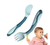 Bohany Cucchiai E Forchette Bambino | Posate Bambino Apprendimento Alimentazione | Set Mangiare Ergonomico Primi Pasti Ragazzi Ragazze Svezzamento Cibo Solido Nursery