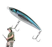 Bohany Esche da pesce,Lento affondamento 'acqua salata | realistica esca da con gancio per pesce persico, salmone, trota luccioperca, lago, fiume mare, acqua salata