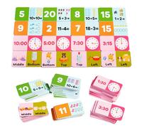 Bohany Giochi di addizione, giocattolo in legno per la promozione 'intelligenza, gioco di calcolo, con numeri e ora, per bambini dai 6 anni in su, scuola materna, viaggi