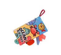 Bohany Libro in tessuto per bambini | Libro in pelle con disegno animali,Con design a coda di promozione precoce attività prescolari giocattolo per viaggi auto, passeggini bambini da 0 a 3 anni