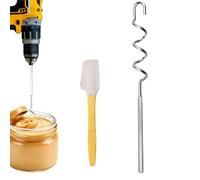 Bohany Mescolatore per burro di noci, frullatore manuale con spatola in silicone, agitatore portatile per burro di noci, miele e salse