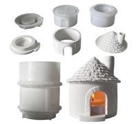 Bohany Stampo Per Casa In Silicone Di Natale Set Di In Silicone 3D Per Casette Del Villaggio, Forniture Per Feste Di Natale E Decorazione D'Interni Per Scrivania