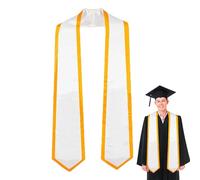 Bohany Stole per la laurea 2024, stola d'onore di laurea - La laurea studentesca colorata ha rubato l'onore d'onore dei laureati | Stola di laurea, Bianco e oro, Se référer au descriptif