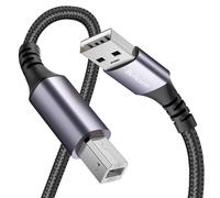Bohconn Cavo USB per stampante da 7 m, tipo A a B, compatibile con HP, Canon, Epson, Lexmark, Dell, Brother
