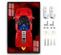 BoHeart Display Wallboard per 42143 Le*go Technic Ferrarl Daytona SP3, per auto da corsa in scala 1:8, compatibile con auto Lego Ferrari, idee regalo per supporto da parete auto Lego (solo display