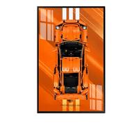 BoHeart Display Wallboard per Lego 42056 Porsche 911 GT3 RS Race Car, compatibile con Lego Porsche 911 GT3 RS, idee regalo per appassionati di montaggio a parete Lego auto, solo parete, 80 x 50 cm