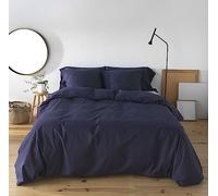 BOHEME Copripiumino Lisa blu Jeans 100% cotone 200 fili, letto da 90 cm