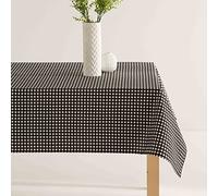 BOHEME Tovaglia Quadri Vichy Piccolo Trattamento Antimacchia Cotone Colore Nero 140x240 cm