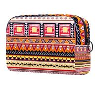 Bohemia Boho rosa borsa cosmetica da donna, borsa da viaggio per articoli da toeletta borsa grande per il trucco pratica borsa organizer con cerniera, Multi, 18.5x7.5x13cm/7.3x3x5.1in, Beauty case