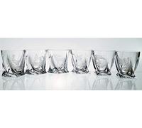 Bohemia Set 6 bicchieri da whisky in cristallo con motivo caccia scena di caccia 320 ml bicchieri da whisky