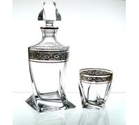 Bohemia Whisky-Set 6 Whiskyglaeser + Caraffa Di Crystalite Con