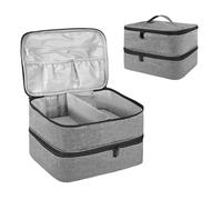 BOHEMIABY Porta Smalti Organizer, Borsa Porta Smalti può Ospitare 30 Smalto Unghie, Scatola da Viaggio Per Smalti, Valigia per Unghie Professionale Mettere Fornetto Unghie Semipermanente (Grigio)