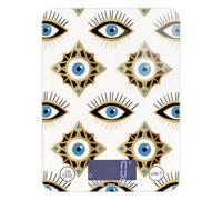 Bohemian Blue Eyes Calorie Counting Bilancia da cucina per cibo 5 kg/5 g, precisione piccola bilancia digitale Grammi con 4 unità per la perdita di peso Sapone Fare Cottura báscula para pesar comida
