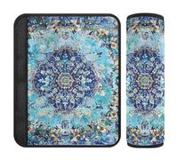 Bohemian Boho Vintage Mandala Style Fiore 2 Pack cintura di sicurezza Copertura Carino Stop cintura di sicurezza taglio nel collo per zaino funda para cinturón de carro