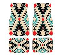 Bohemian Car Mats Front - Lightweight Portable Compact Ergonomic, Elegant, Premium Sleek Rear Full, Set 4pcs, Stylish Non | Multipurpose Outdoor Indoor Utility Sleek Premium