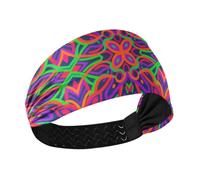 Bohemian Colorful Patterns Raffreddamento ampia fascia elastica fasce per il sudore per le donne per il trucco Calcio Allenamenti accessori para cabello de mujer