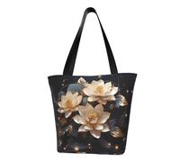 Bohemian Golden Lotus Borsa a tracolla alla moda da donna, borsa a tracolla da donna, adatta per lo shopping di viaggio del fine settimana