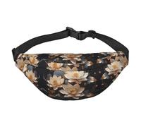 Bohemian Golden Lotus Travel Fashion Marsupio da viaggio, adatto per sport, corsa, ciclismo, viaggi, pesca, grande borsa a tracolla per ragazzi